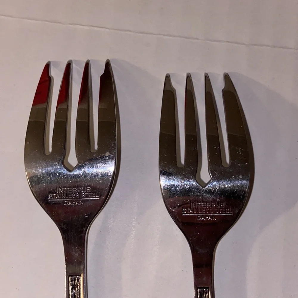 Interpur Two Stainless Steel Salad Forks